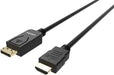 EAN 4911608000001 - Vision TC 2MDPHDMI/BL adaptador de cable de vídeo 2 m DisplayPort HDMI tipo A (Estándar) Negro imagen 5