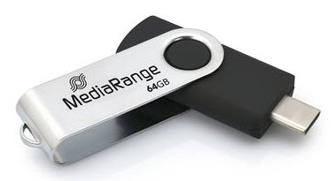 EAN 4260664879473 - MediaRange MR1953 unidad flash USB 64 GB USB Tipo C 3.2 Gen 1 (3.1 Gen 1) Negro, Plata imagen 1