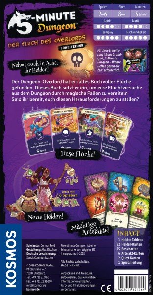 Kosmos 5-Minute Dungeon - Expansión, Juego De Cartas 691264