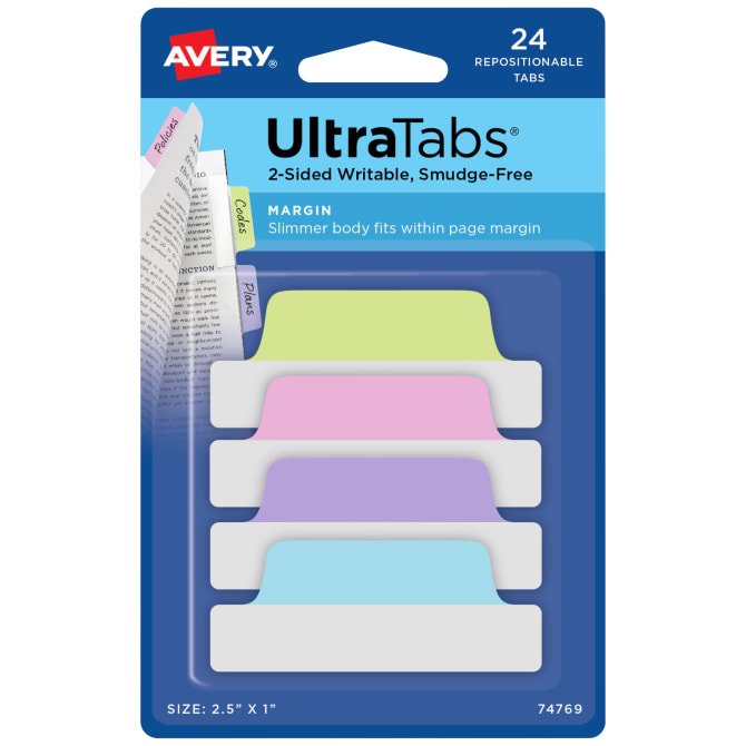 Avery Zweckform Avery Ultratabs Margin - Haftstreifen - 38.1