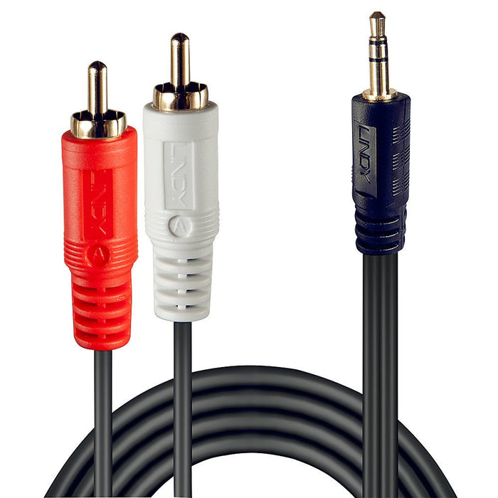 EAN 4002888356831 - Lindy 35683 cable de audio 5 m 2 x RCA 3,5mm Negro imagen 2