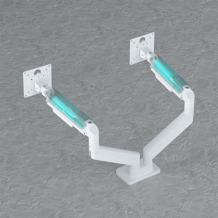 Gembird Desk Mounted Adjustable Double Monitor Arm 17-32" White