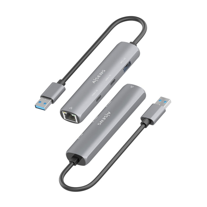 EAN 8435739903988 - AISENS ASUC-4P036-GR base para portátil y replicador de puertos Alámbrico USB 3.2 Gen 1 (3.1 Gen 1) Type- imagen 3
