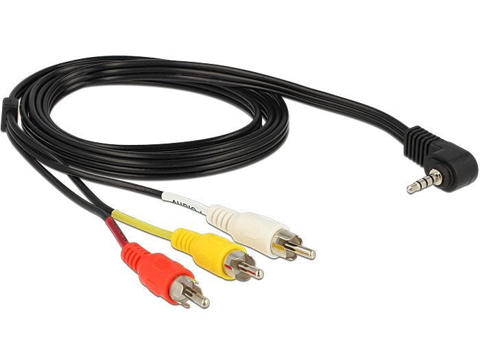 Delock Cable Audio Jack 3,5 Mm 4 Pines Macho -> 3 X Rca Macho De 1,5 M