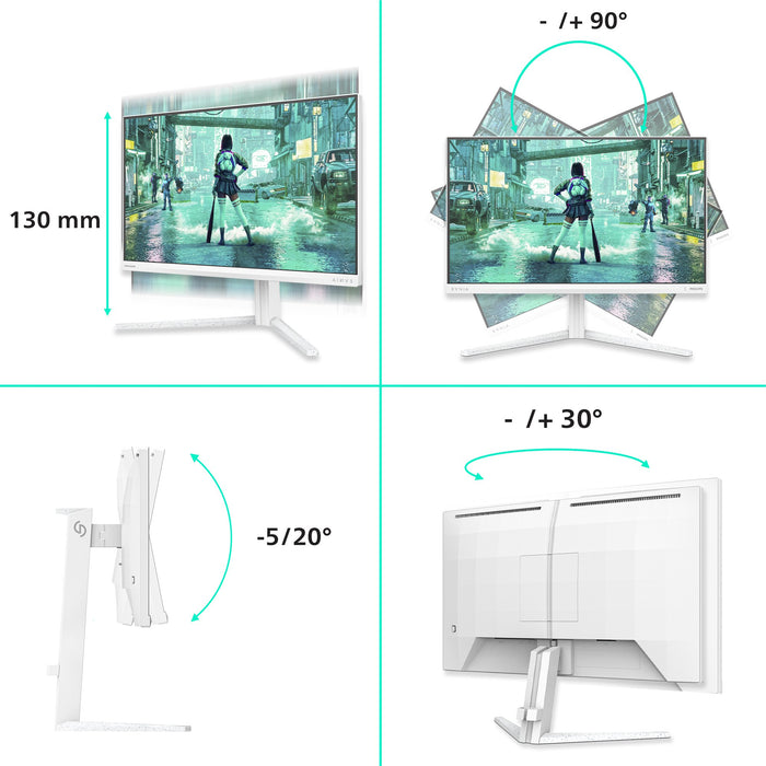 EAN 8721038007749 - Philips Evnia 3000 24M2N3201P/00 pantalla para PC 60,5 cm (23.8") 1920 x 1080 Pixeles Full HD LCD Blanco imagen 4