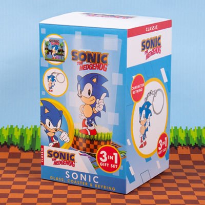 EAN 5060897228388 - Fizz Creations Sonic Glass, Coaster & Keyring Set Transparente 1 pieza(s) imagen 1
