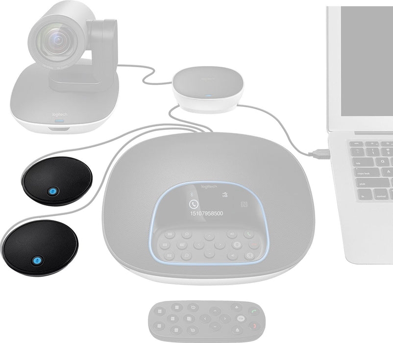 +Micrófono Logitech 989-000171 De Superficie Para Mesa Negro Logit-0978551195516