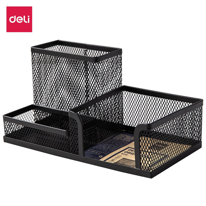 Deli Organizador Metalico De Rejilla Negro