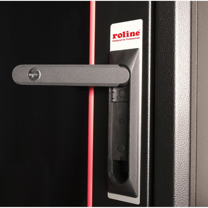 Roline 19-Zoll Netzwerkschrank Pro 26 He, 600x800 Bxt Glastr Schwarz