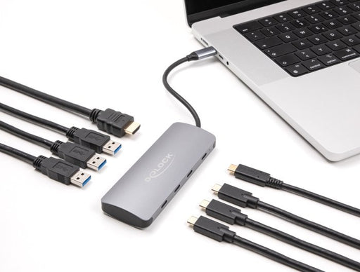 EAN 4043619643233 - DeLOCK 64323 hub de interfaz USB 3.2 Gen 2 (3.1 Gen 2) Type-C 10000 Mbit/s Gris imagen 2