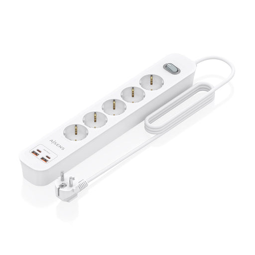 EAN 8435739904466 - AISENS ASPS-2A2C14-W base múltiple 1,4 m 5 salidas AC Interior imagen 1
