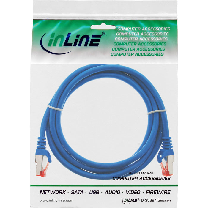 Cable De Red Inline S/Ftp Pimf Cat.6 250mhz Pvc Cobre Azul 3m