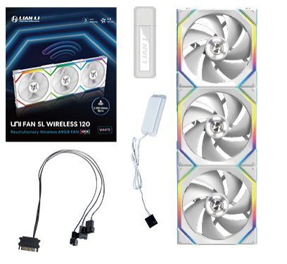 EAN 4718466016744 - Lian Li UNI FAN SL Wireless 120 Carcasa del ordenador Ventilador 12 cm Blanco 3 pieza(s) imagen 1