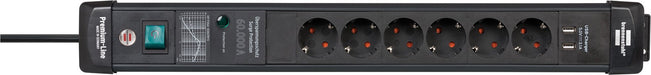 EAN 4007123674053 - Brennenstuhl 1951160606 base múltiple 3 m 6 salidas AC Interior Negro imagen 2