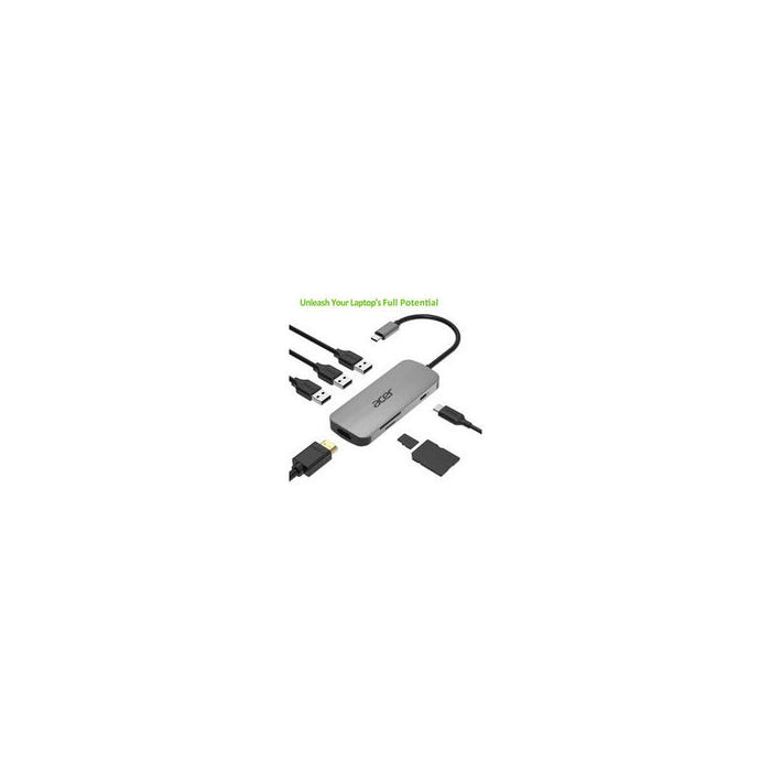 Acer Usb Type-C 7 In 1 Mini Dock (Adk040) Estación De Conexión Usb-C Hdmi