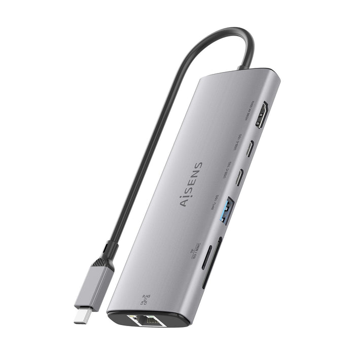 EAN 8435739903605 - AISENS ASUC-7P032-GR base para portátil y replicador de puertos Alámbrico USB 3.2 Gen 1 (3.1 Gen 1) Type- imagen 3