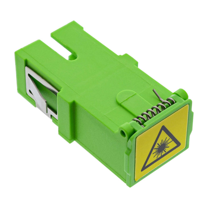 Inline® Fibre Optic Adapter, Simplex Sc/Sc, Sm, Ceramic, With Shutter, Green