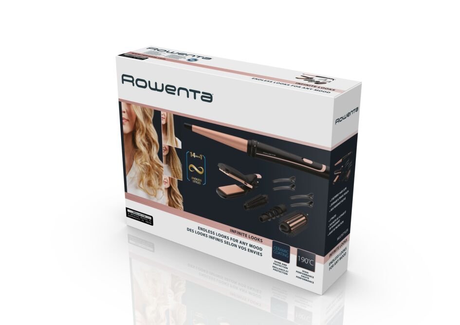 EAN 3121040081860 - Rowenta Infinite Looks CF4231 Herramienta de peinado con múltiples accesorios Caliente Negro, Bronce 1,8  imagen 13