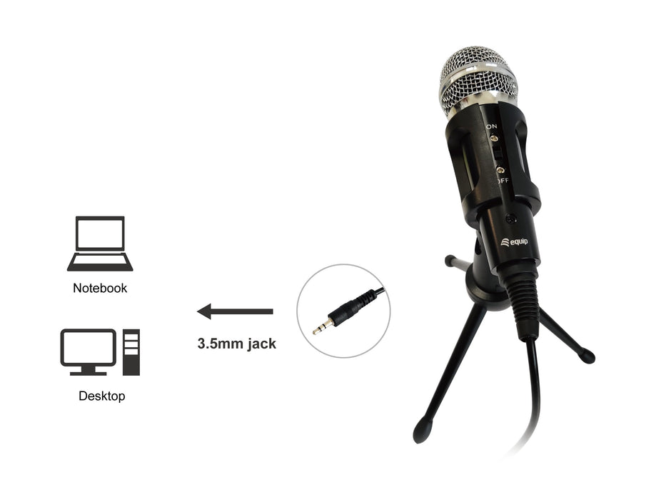 EAN 4015867226278 - Equip 245341 Negro Micrófono de superficie para mesa imagen 4