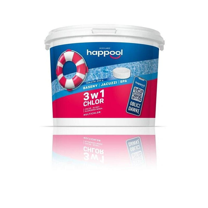 Acrylmed Multichlor Pastillas Multifuncionales Liberadoras De Cloro 200 G / 3 Kg