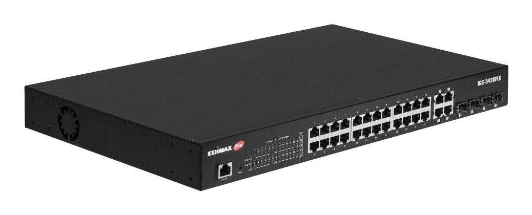 EAN 4717964704955 - Edimax IGS-5428PLC switch Gestionado L2 Gigabit Ethernet (10/100/1000) Energía sobre Ethernet (PoE) 1U Ne imagen 3