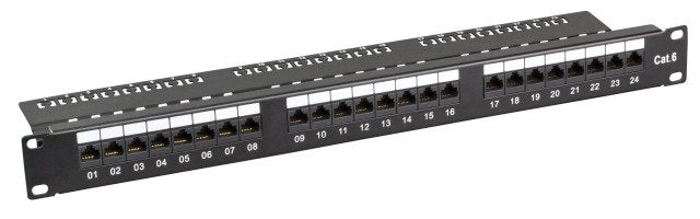 Efb Patchpanel Cat.6,Utp 19" 1he 24xrj45 Schwarz