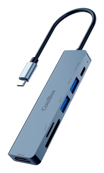 EAN 8436624420283 - CoolBox miniDOCK C61 Alámbrico USB 3.2 Gen 1 (3.1 Gen 1) Type-C Gris imagen 1