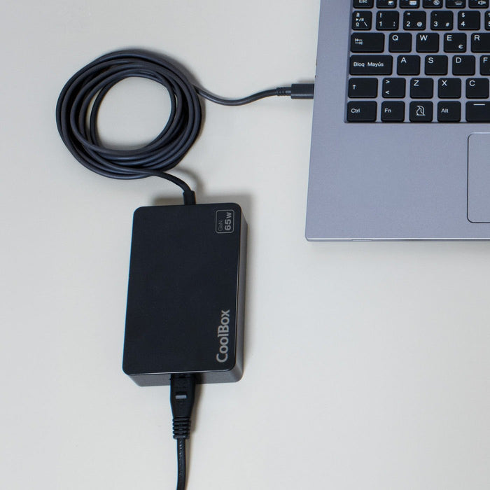 Coolbox Cargador Portatil Gan Usb-C 65w
