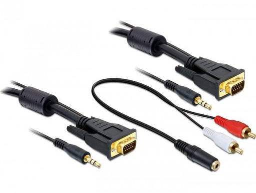 EAN 4043619844531 - DeLOCK 84453 adaptador de cable de vídeo 3 m VGA (D-Sub) + 3,5mm Negro imagen 1