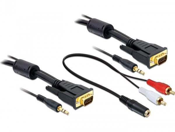 EAN 4043619844531 - DeLOCK 84453 adaptador de cable de vídeo 3 m VGA (D-Sub) + 3,5mm Negro imagen 1
