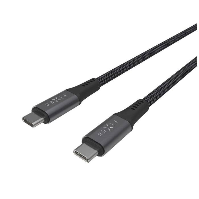 Fixed Braided Cable Usb-C Usb-C, 2m, Usb4 Gen2 20gbps, 4k 60hz, 240w, Gray
