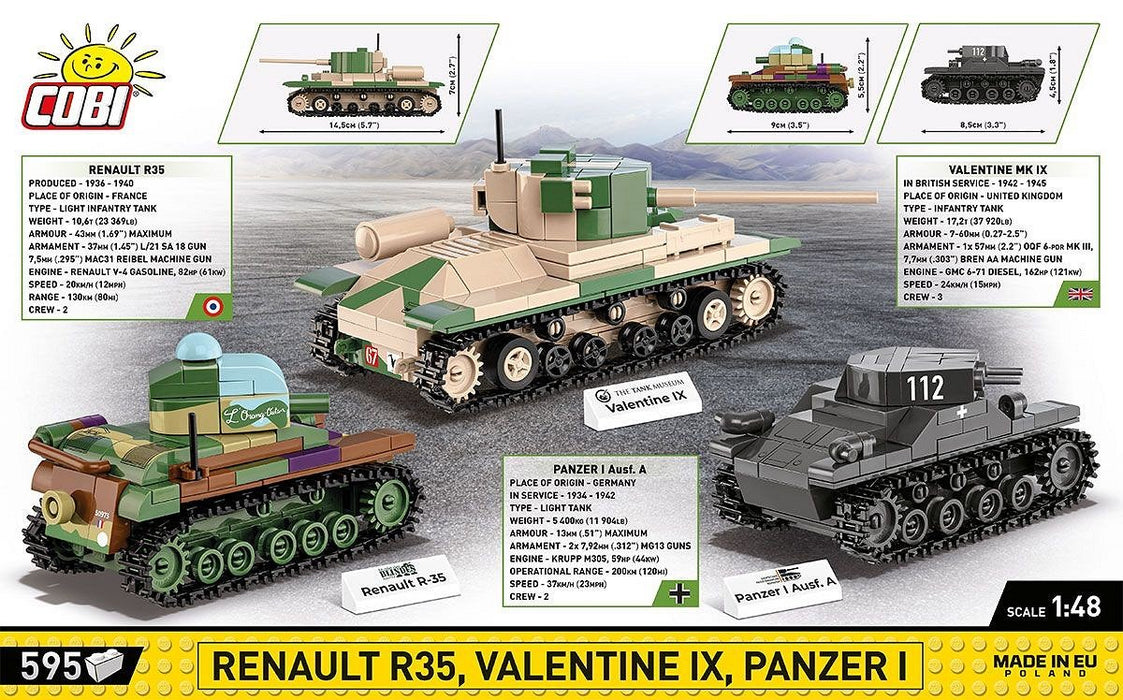 EAN 5902251027407 - COBI Renault R35 - Valentine IX - Panzer I imagen 4