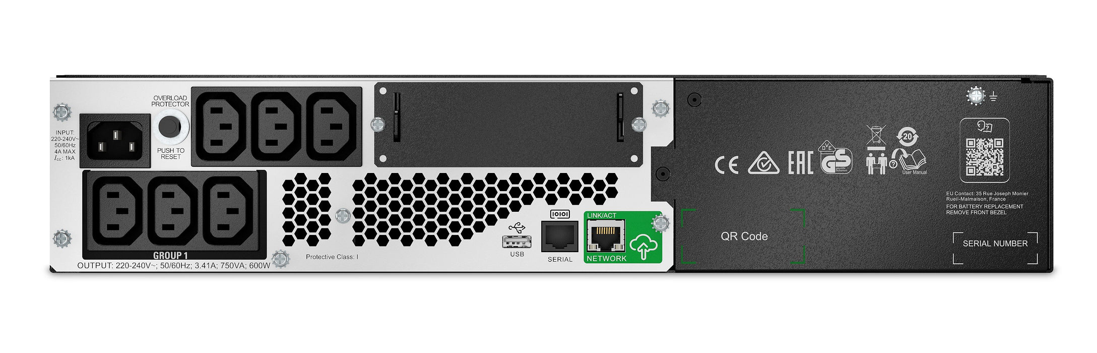 EAN 0731304407966 - APC Smart-UPS Lithium Ion Short Depth 750VA 230V with SmartConnect sistema de alimentación ininterrumpida imagen 2