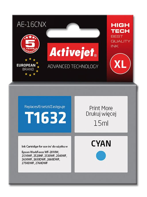 EAN 5901443108887 - Activejet AE-16CNX cartucho de tinta 1 pieza(s) Compatible Alto rendimiento (XL) Cian imagen 1