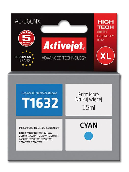 EAN 5901443108887 - Activejet AE-16CNX cartucho de tinta 1 pieza(s) Compatible Alto rendimiento (XL) Cian imagen 1
