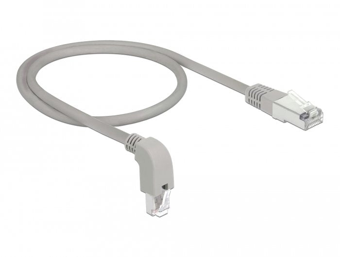 Delock Netzwerkcable Rj45 Cat.6 S Ftp Unten Gewinkelt   Gerade 0,5 M