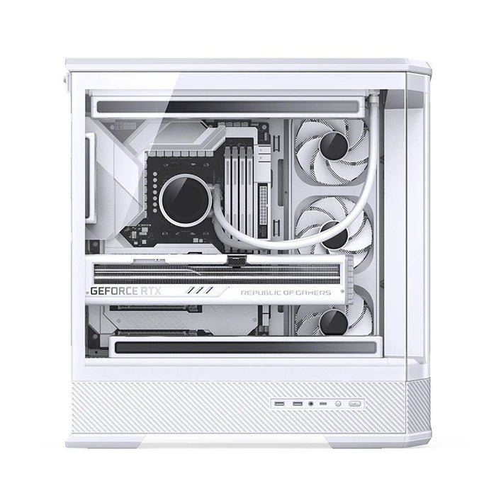 Jonsbo D400 Pc-Gehäuse, Midi Tower, Atx, Tempered Glass - Weiss