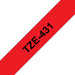 EAN 4977766681858 - Brother TZE-431 cinta para impresora de etiquetas Negro sobre rojo imagen 1