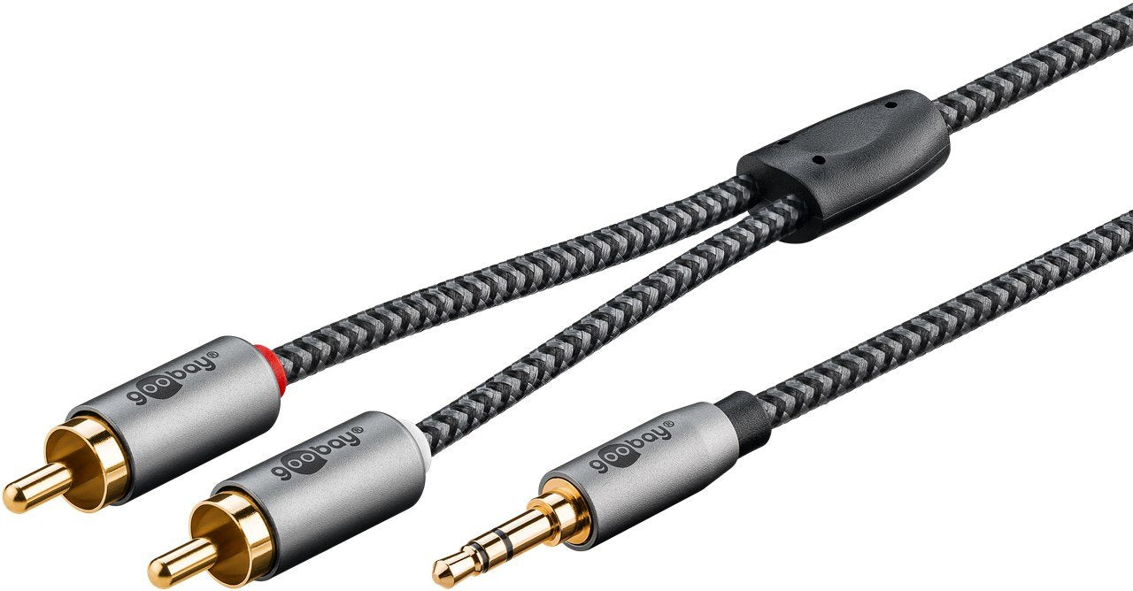 EAN 4040849652882 - Goobay 65288 cable de audio 2 m 3,5mm 2 x RCA Negro, Plata imagen 1