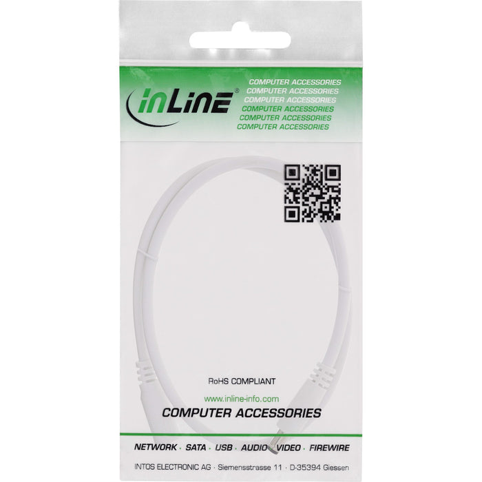 Cable De Extensión De Cc Inline, Enchufe De Cc Macho/Hembra 5,5x2,5 Mm, Awg 18, Blanco, 5 M