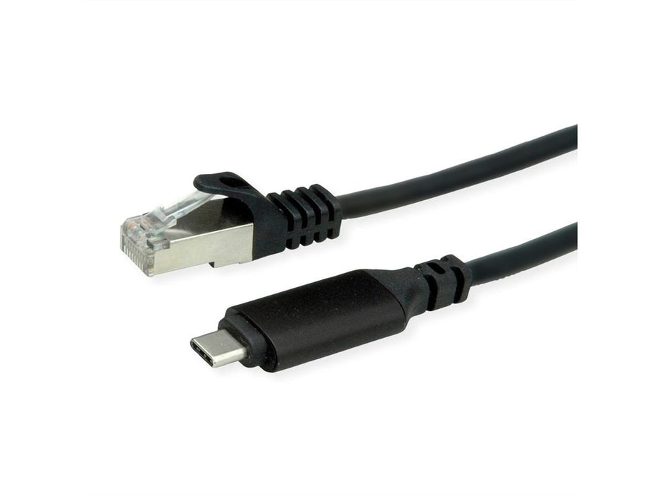 Roline Usb 3.2 Gen 2 Typ C Zu Gigabit Ethernet Konvertercable Schwarz 5m