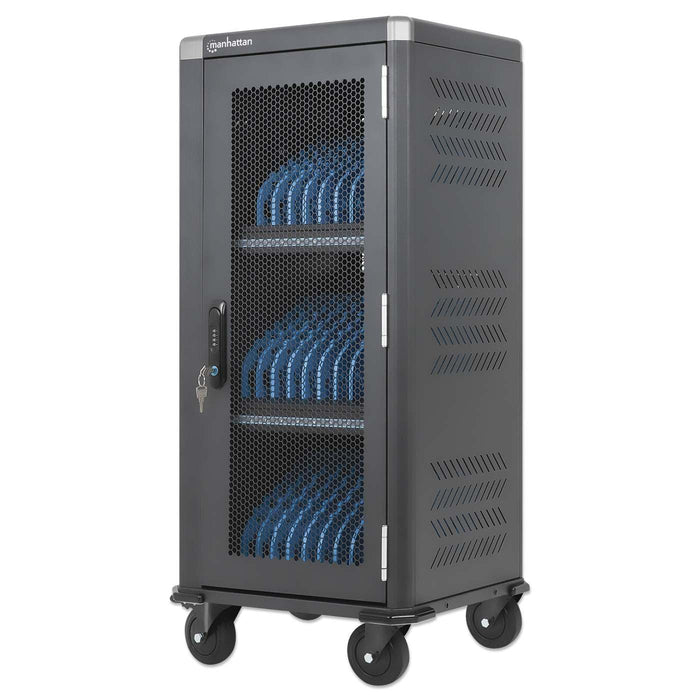 Manhattan 30-Port Usb-C Ladeschrank A Rollen 30w Pro Port