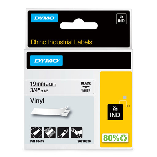 EAN 0071701184450 - DYMO 19mm RHINO Coloured Vinyl cinta para impresora de etiquetas D1 imagen 1