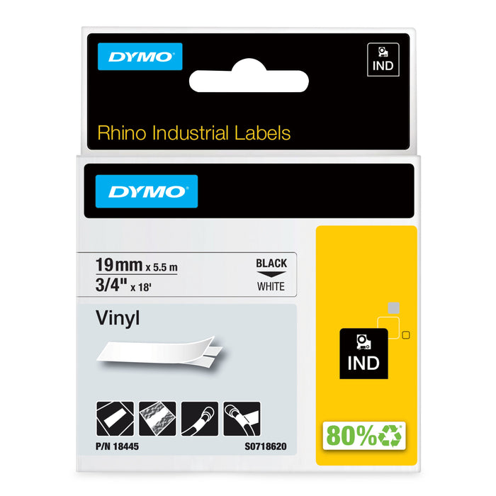 EAN 0071701184450 - DYMO 19mm RHINO Coloured Vinyl cinta para impresora de etiquetas D1 imagen 1