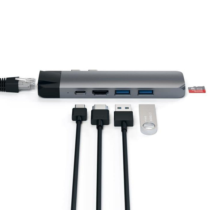 EAN 0879961007331 - Satechi ST-TCPHEM base para portátil y replicador de puertos Thunderbolt 3 Gris imagen 2