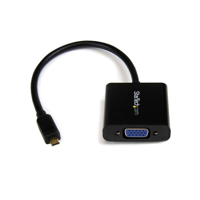 Startech.Com Adaptador Conversor De Vídeo Micro Hdmi® A Vga 1920x1200 Cable Convertidor Activo Hembra Vga Hd15 Macho Micro Hdmi Vídeo Conversor Hdmi Vga Negro