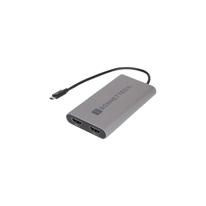 Adaptador De Soneto Thunderbolt 3> Dual 4k Hdmi 2.1 Gris/Negro Tb-Dhdmi-21