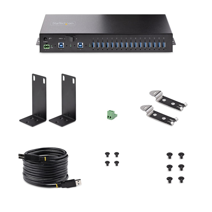 EAN 0065030894999 - StarTech.com 5G16AINDS-USB-A-HUB hub de interfaz USB 3.2 Gen 1 (3.1 Gen 1) Type-B 5000 Mbit/s Negro imagen 10