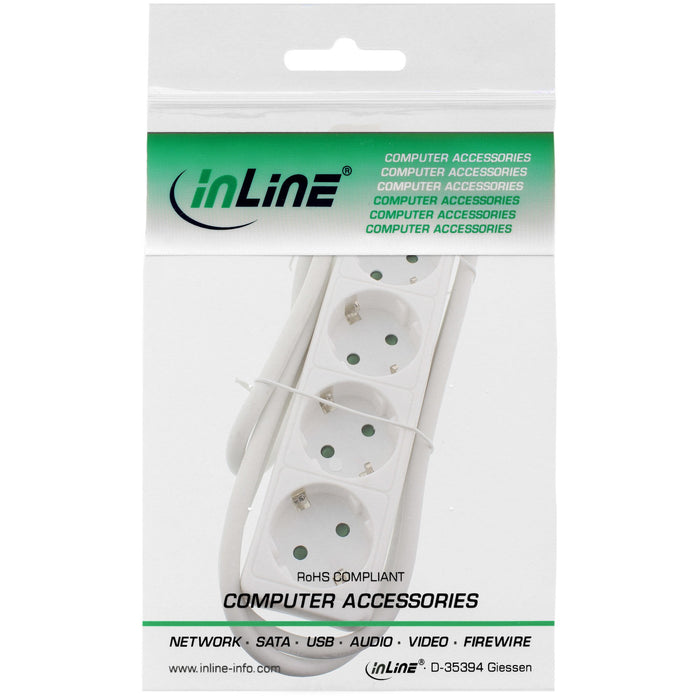 EAN 4043718210473 - InLine 4043718210473 base múltiple 1,5 m 4 salidas AC Interior Blanco imagen 2