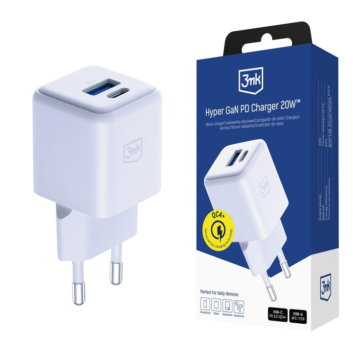 3mk Hyper Gan Charger 20w Qc4+ Biala
